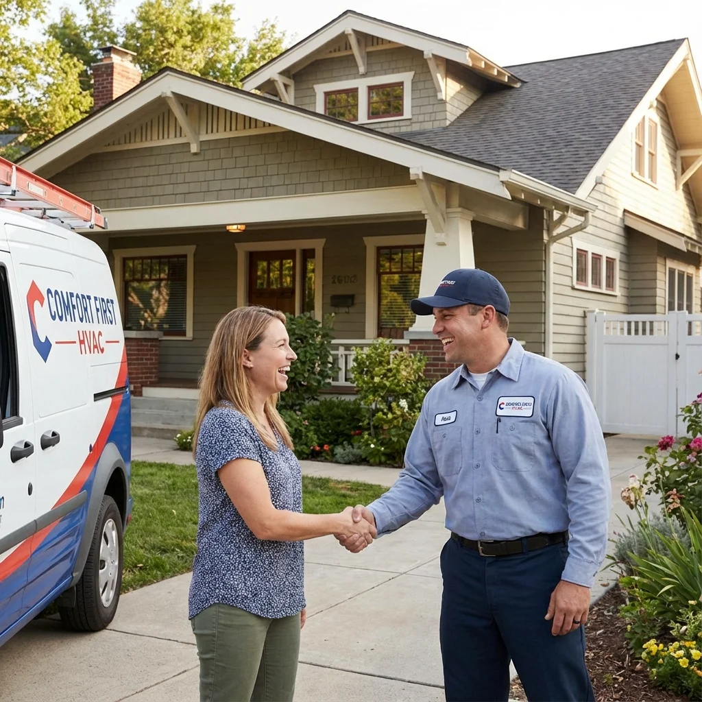Technicien Les Pro du Coin pour l'entretien de sa climatisation
